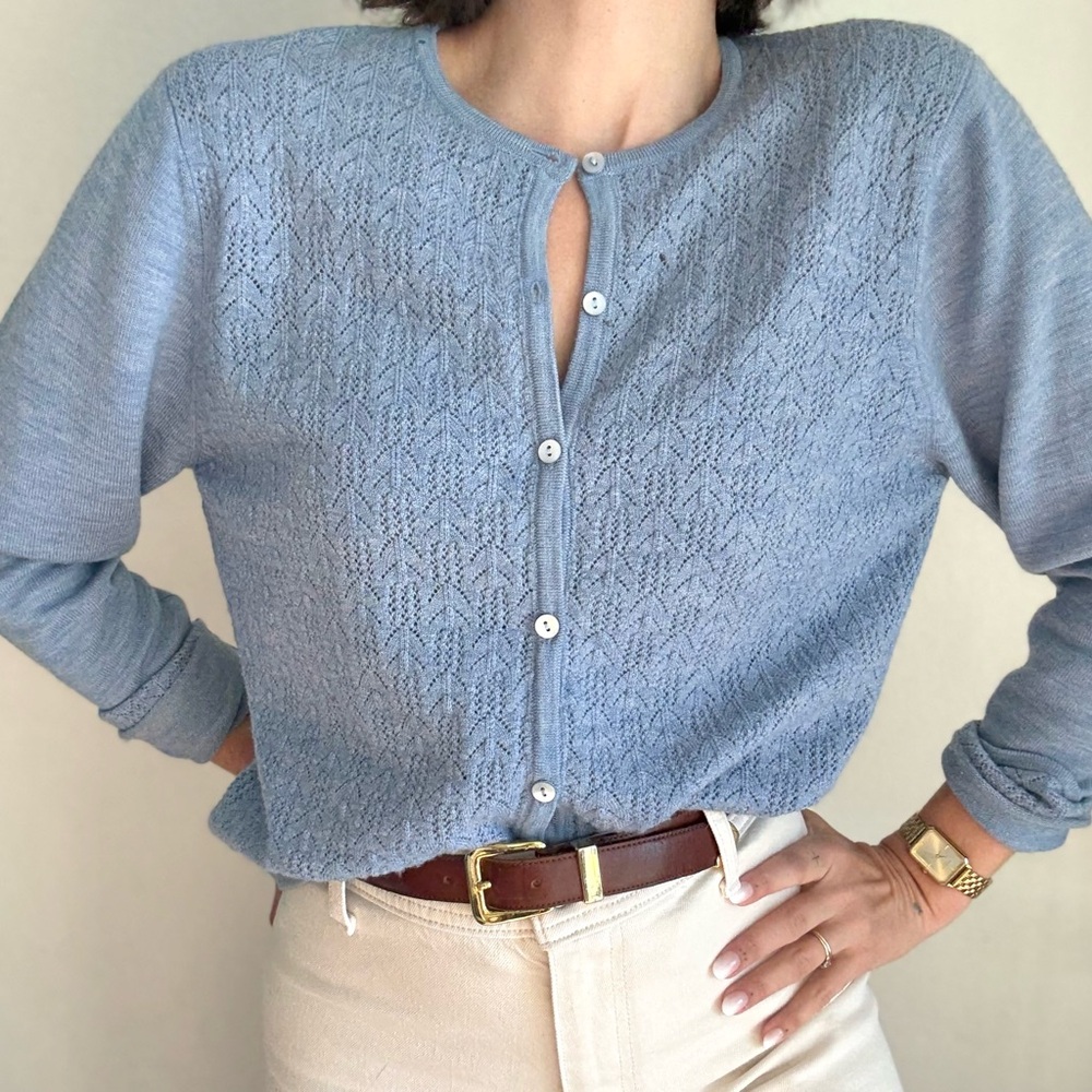 Pendleton Cornflower Blue Knit Cardigan
